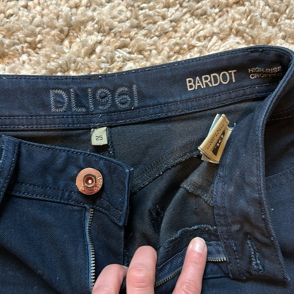 DL1961 Bardot high rise cropped deep blue size 25 - Picture 2 of 4